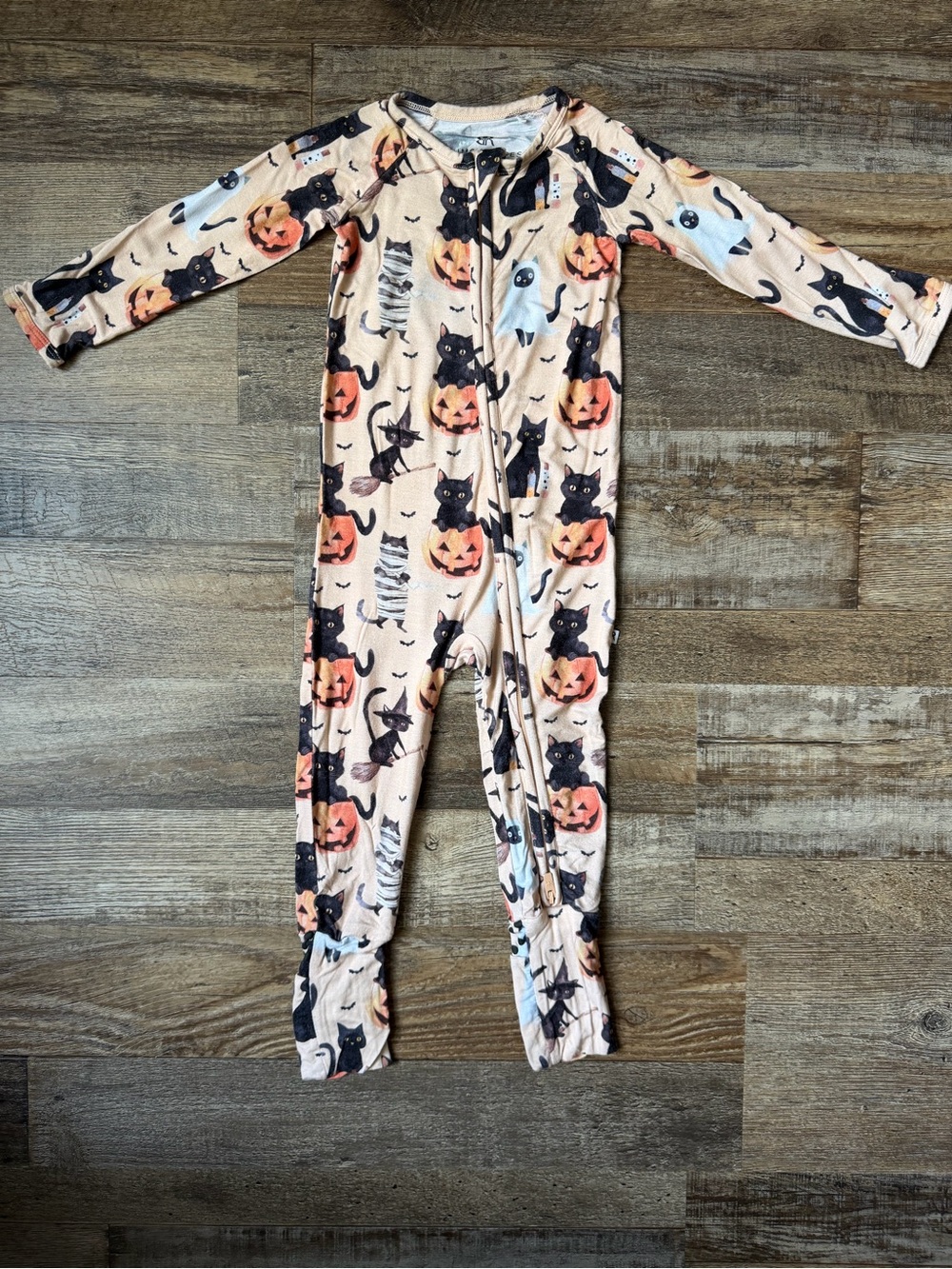 Bums & Roses Feline Spooky Convertible Romper